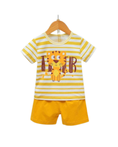 Summer Baby Cloths Cotton Set With Short Unisex